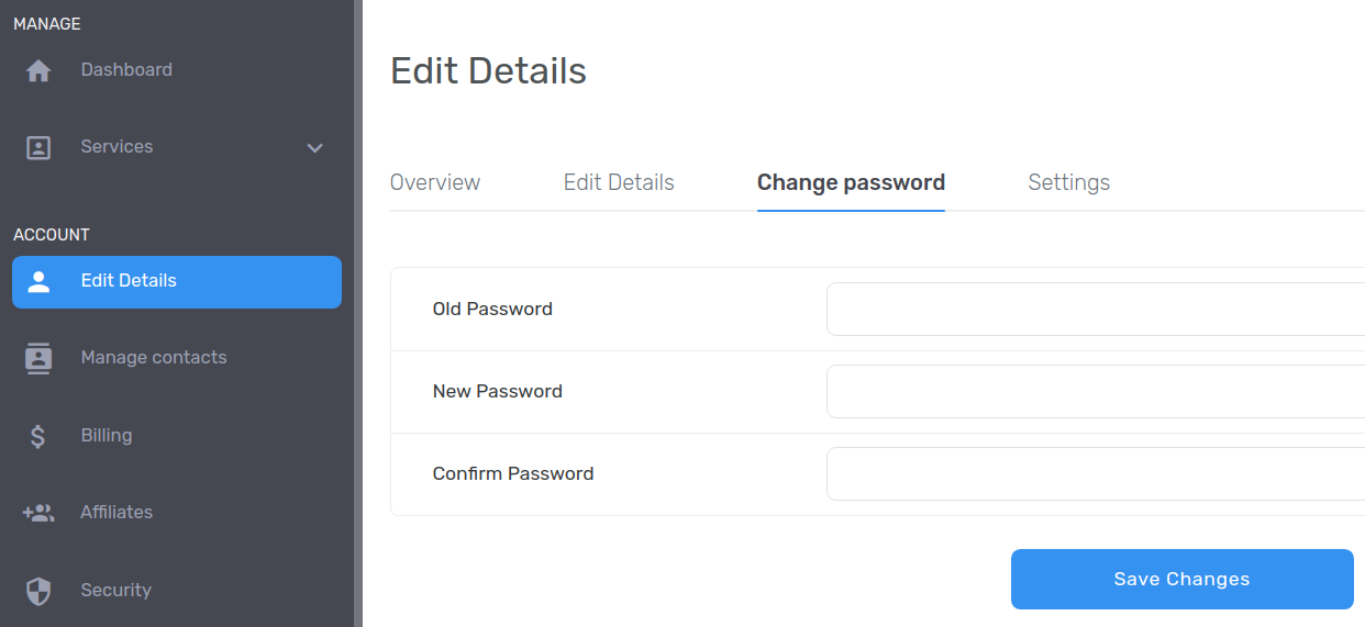 Change GUI Password